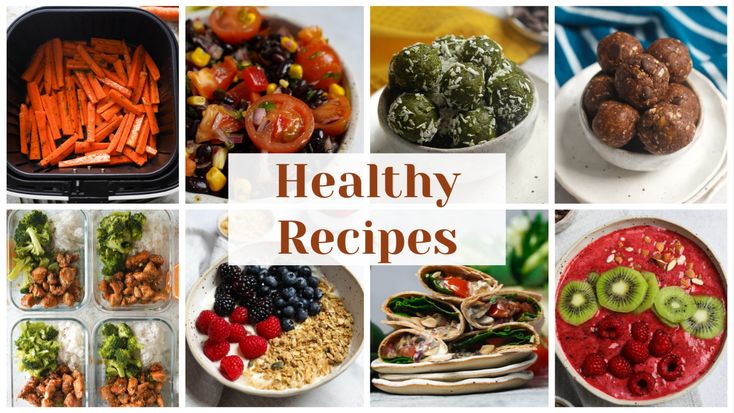 Plates of different healthy dishes for a healthy diet and weight loss