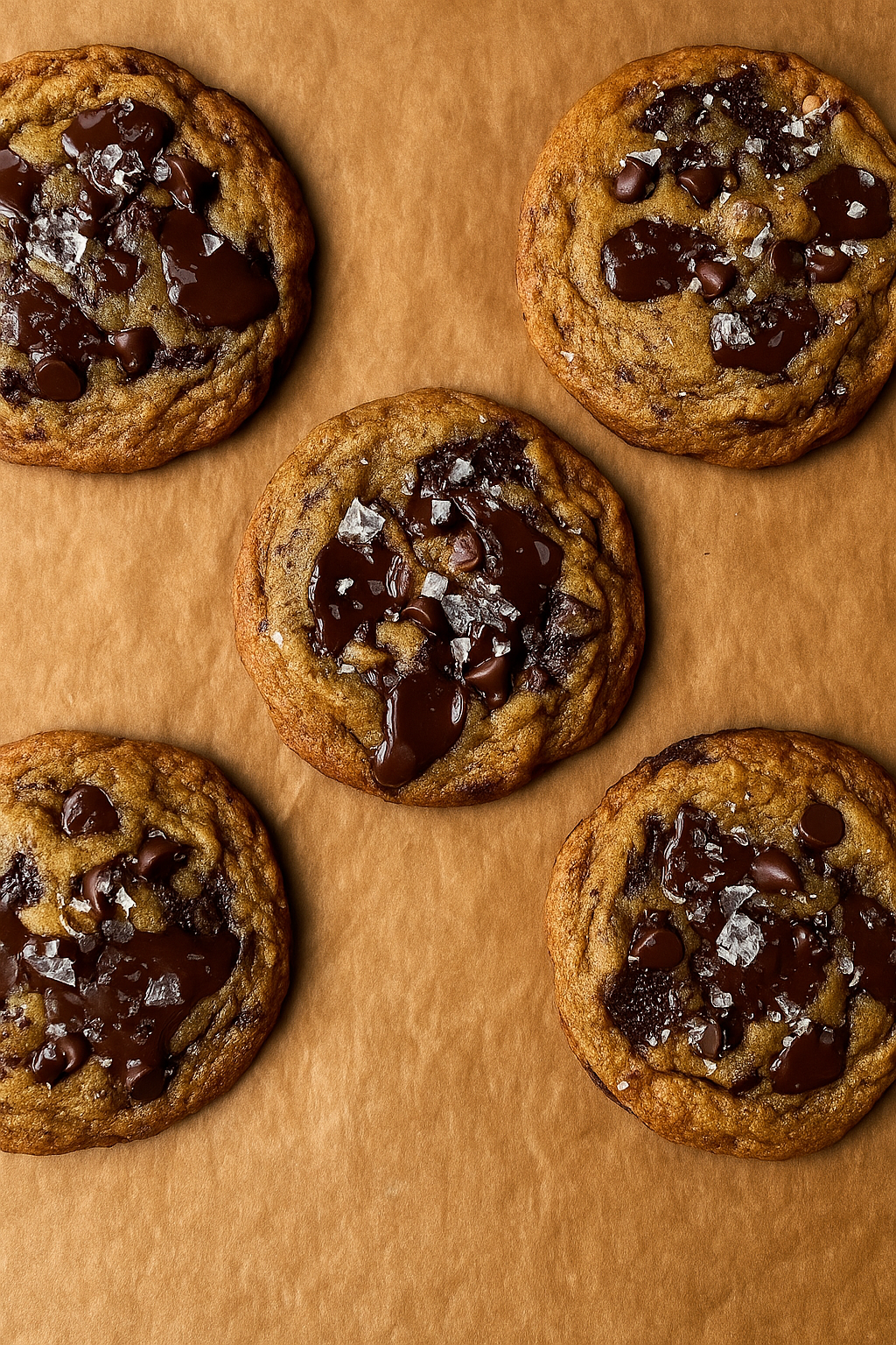 Hand breaking a warm pumpkin cookie in half to reveal gooey chocolate and soft texture inside.