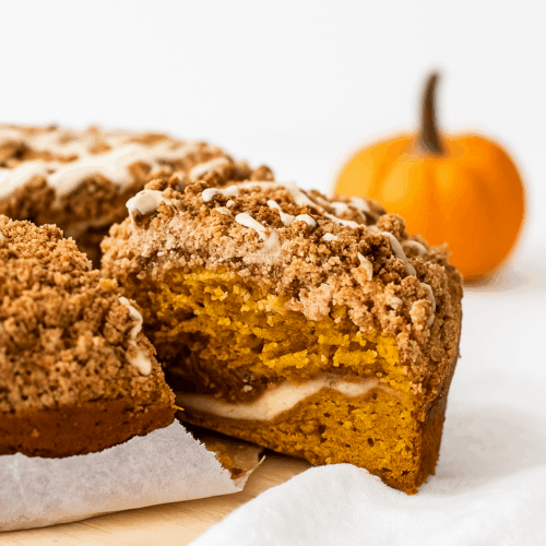 Pumpkin Crumb Cake with Glaze