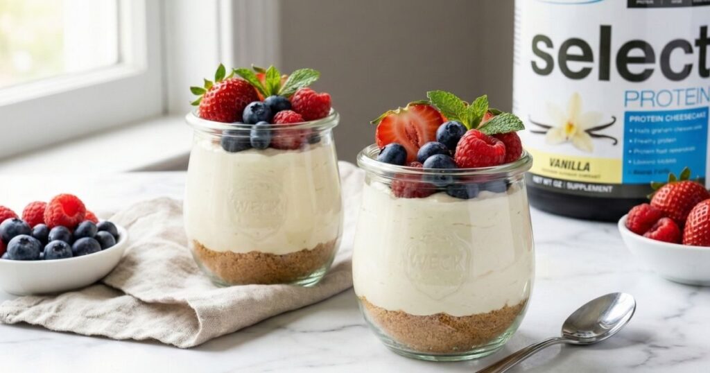 Low Calorie Protein Cheesecake Jars Recipe | Easy & Healthy Meal Prep Dessert