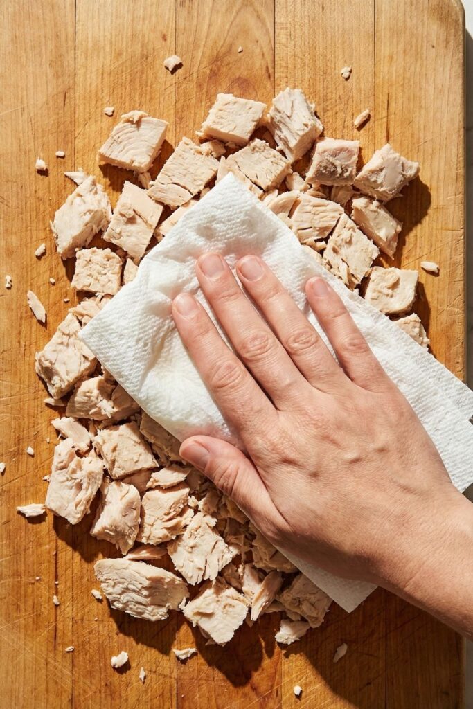 how to prep canned chicken crispy