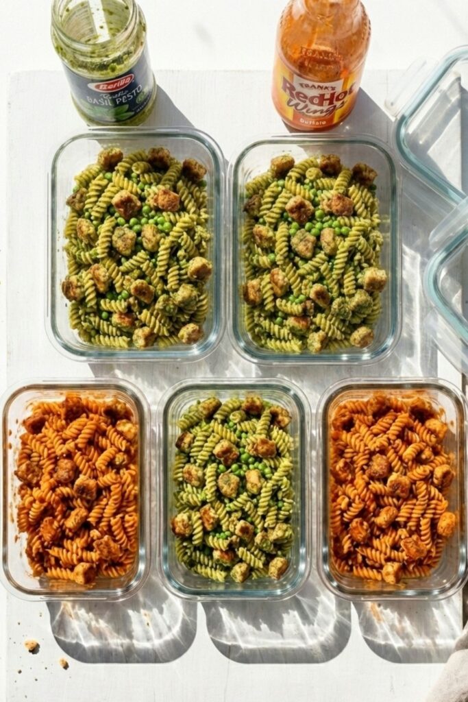 meal prep bowls grid layout viral with the sauce